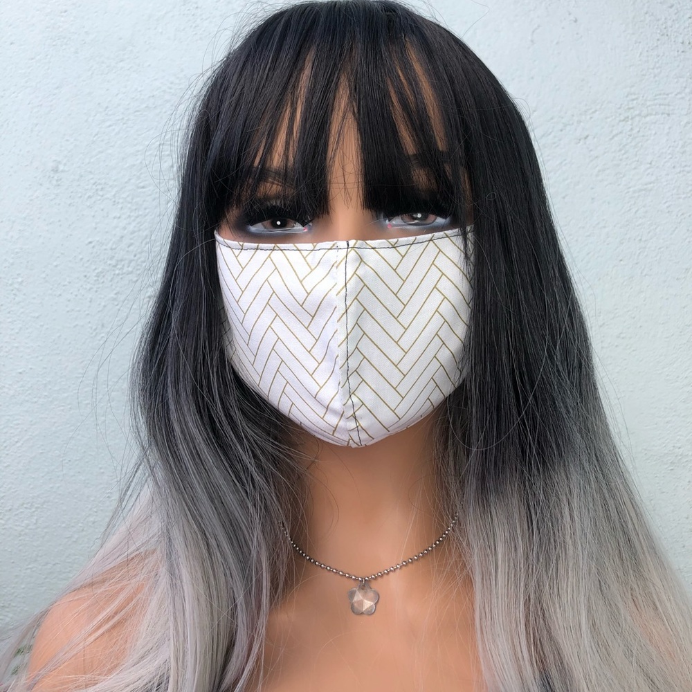 Beautiful Unique Handmade Masks ✨ Gold drop 🤍💛
